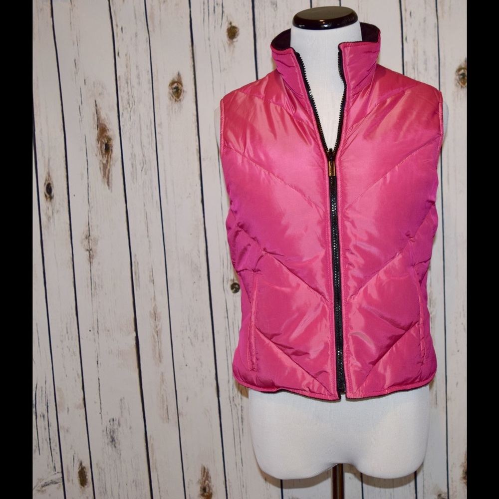 Pink Puffer vest with pockets