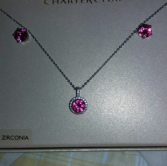 Maceys charter club Jewelry - Pink cubic zirconia set