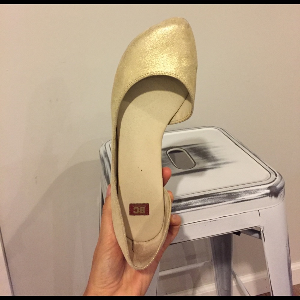 Gold flats size 9