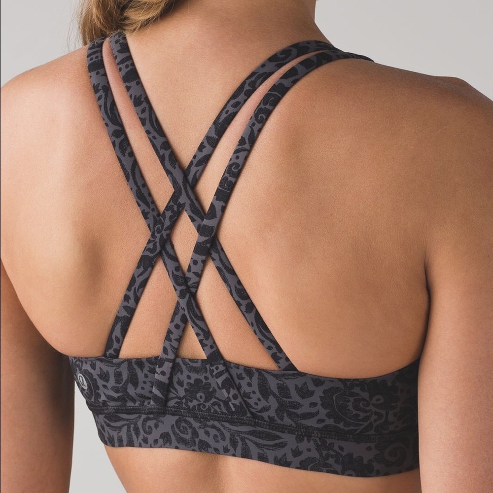 RARE🌟NWT Energy Bra Nulux - Sz6 - Gray Lace Print
