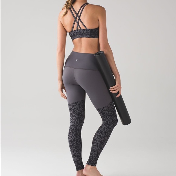 RARE🌟NWT Energy Bra Nulux - Sz6 - Gray Lace Print - Picture 4 of 8