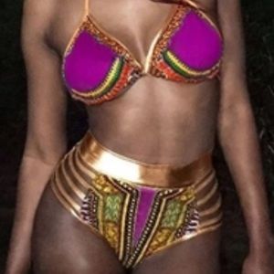 2 piece women's African swimsuit
