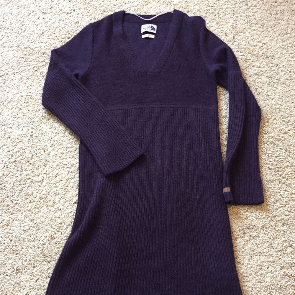 The northface size large purple sweater dress