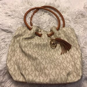 Michael Kors Leather Signature East West Tote