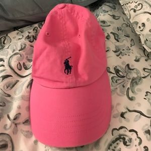 Pink polo hat