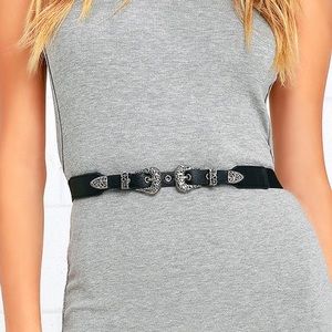 Small Double Etched Buckle Belt