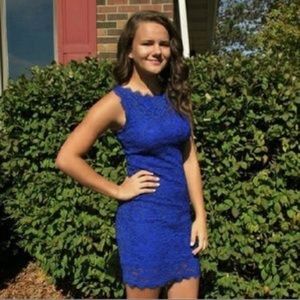 Blue lace dress homecoming