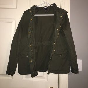 Green utility jacket