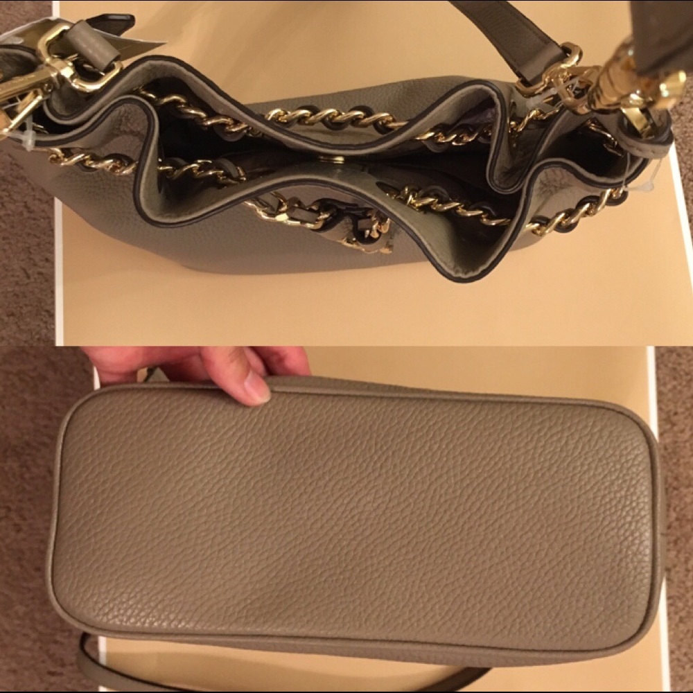 🚫Sold🚫Michael kors Frankie taupe med messenger - Picture 2 of 5