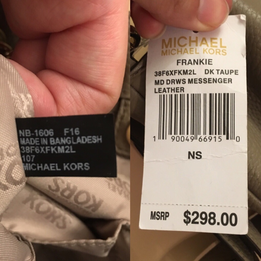 🚫Sold🚫Michael kors Frankie taupe med messenger - Picture 4 of 5