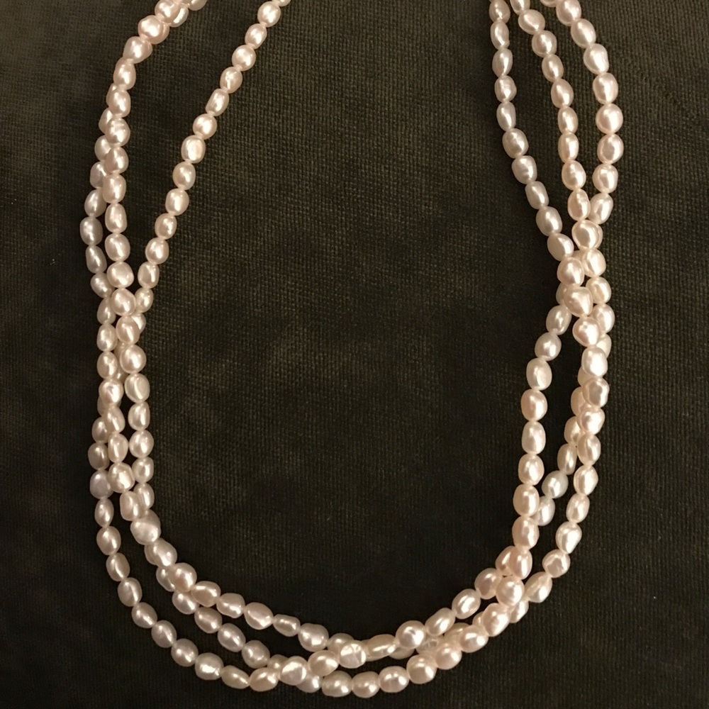Three strand pearl necklace