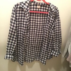 Navy gingham button up