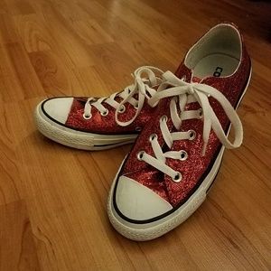 Red Sequin Converse