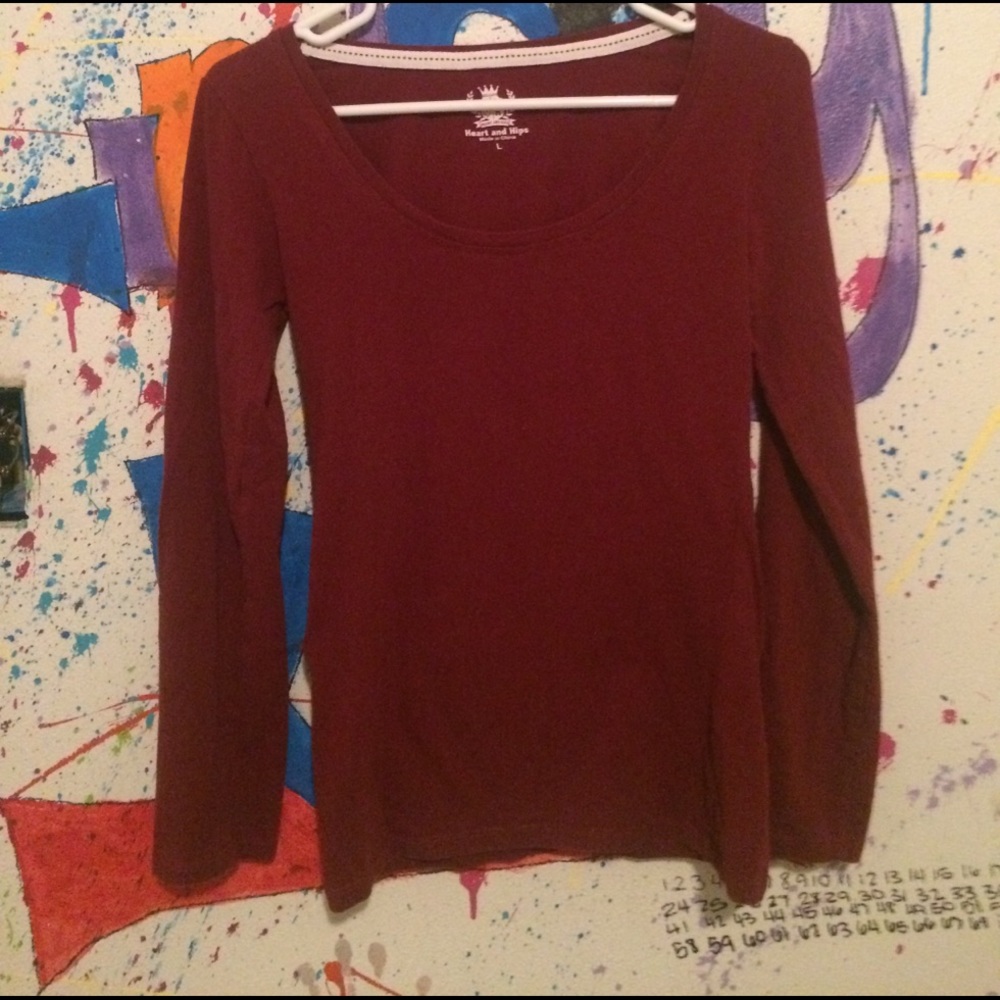 Maroon top