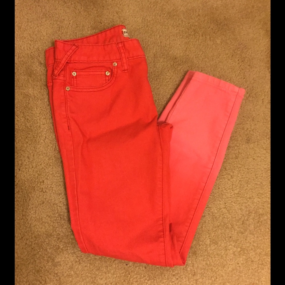 Free People pink ombré jeans