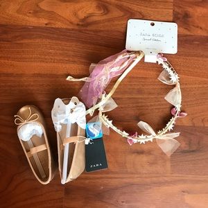 Zara princess shoes and head band