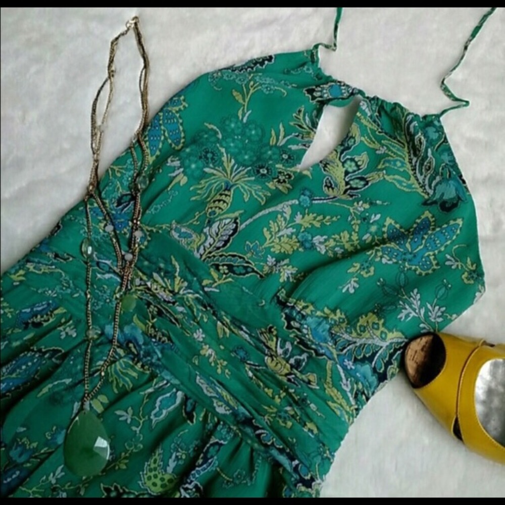 Teal Paisley LOFT Light Weight Dress