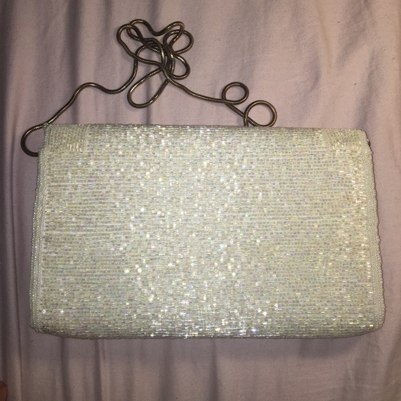 Sequin sparkle bling handbag purse evening clutch - Picture 2 of 4