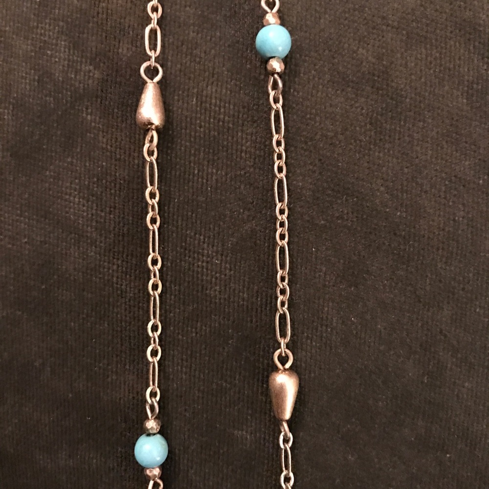 Lia Sophia gold turquoise necklace