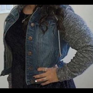 Jean/sweater sleeve jacket