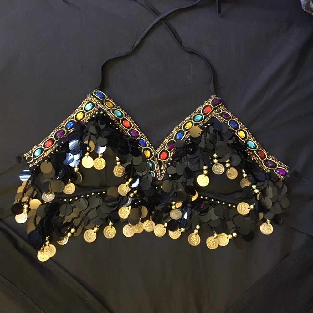 💢sold💢Sequin gypsy halter top ✨