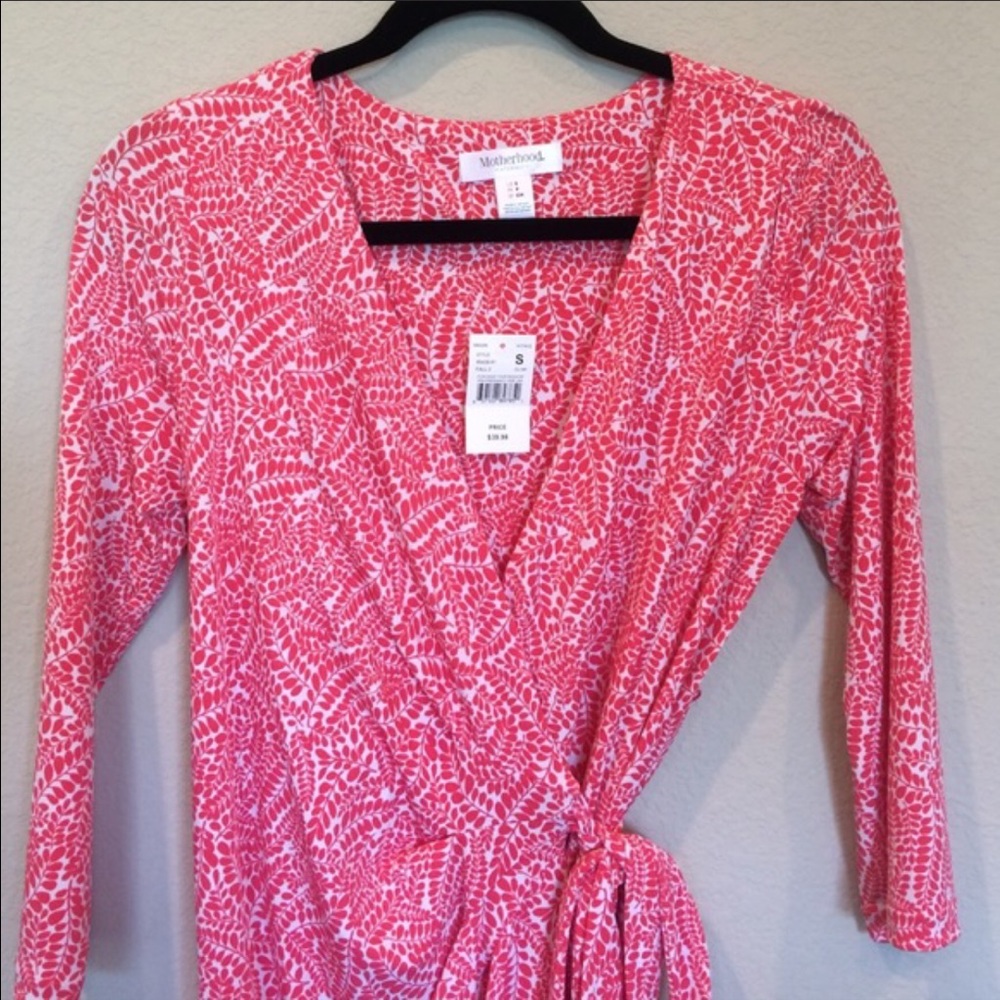 Motherhood maternity pink dress
