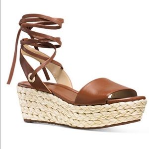 Michael Kors- Margie leather Lace Up Espadrille