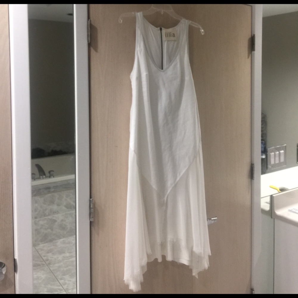 White flowy dress