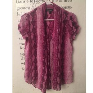 Bebe Brand Blouse Size Small W/attached Scarf