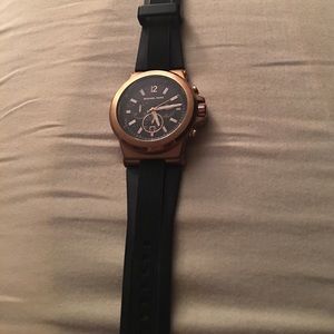 Black and gold Michael Kors Men's Watch
