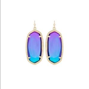 KS Elle Earrings in Black Iridescent