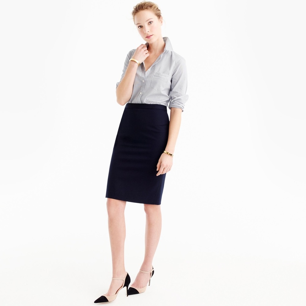 J Crew Merino Wool Pencil Skirt