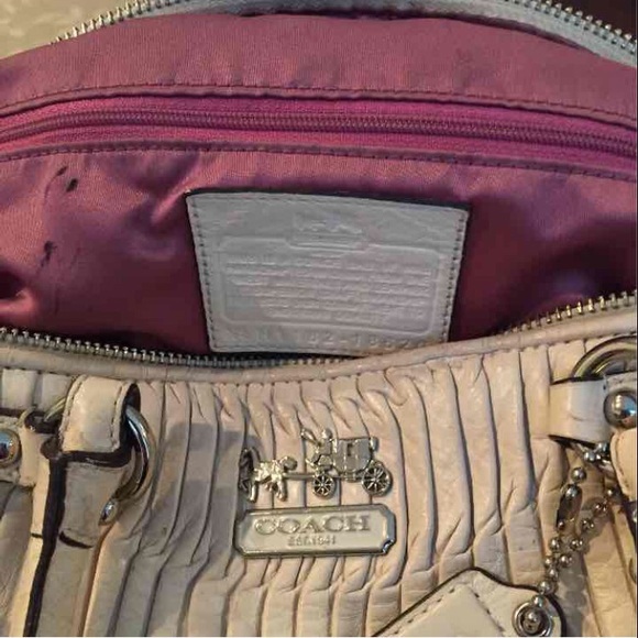 COACH handbag , CREAM leather - Picture 2 of 3