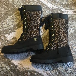 leopard timberland boots