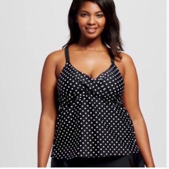 ava viv Other - Ava Viv Tankini Black & white Polka Dot Tankini