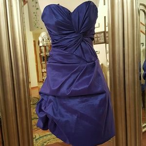 Short Sleeves Dress Blue