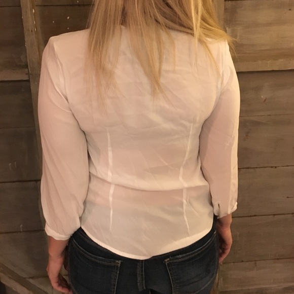 White Ruffle Blouse - Picture 3 of 3