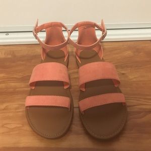 NWOT blush sandals with ankle strap