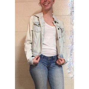 White Washed Denim Jean Jacket