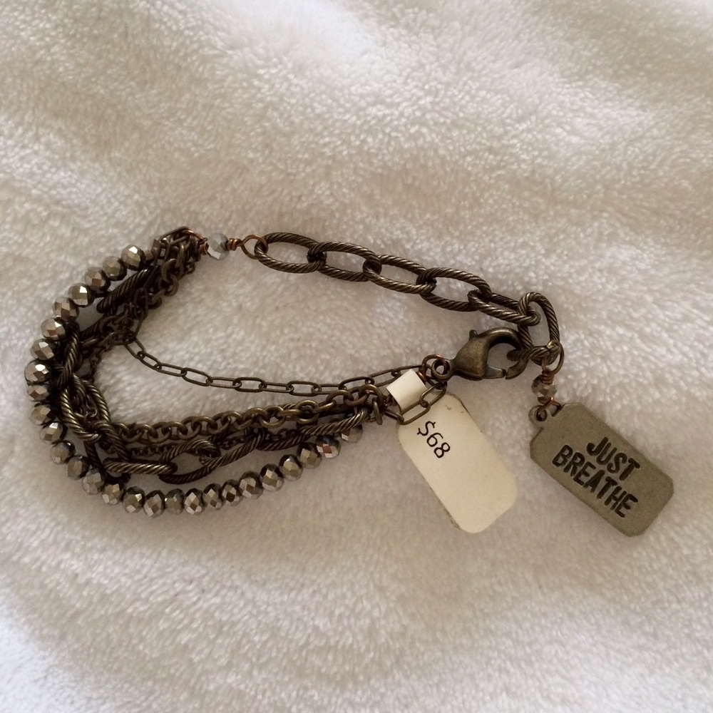 LAST 1! Just Breathe Yoga Bracelet