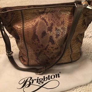 Brighton Andie Pretty tough snakeskin tote