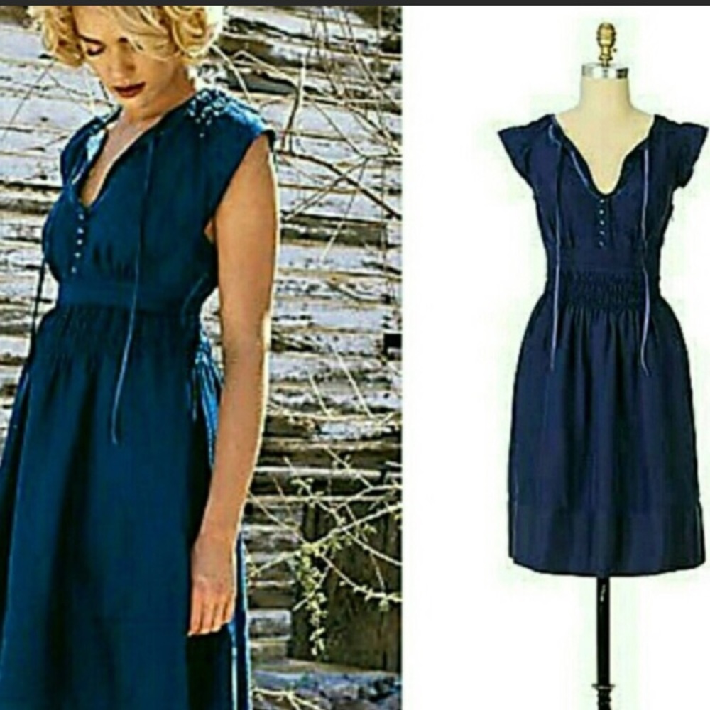 ANTHRO Beautiful Maeve Silk dress
