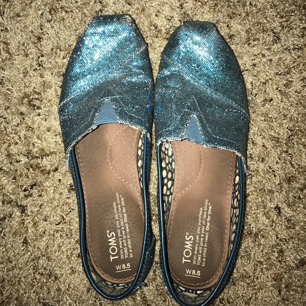 Blue/Emerald Sparkly TOMS