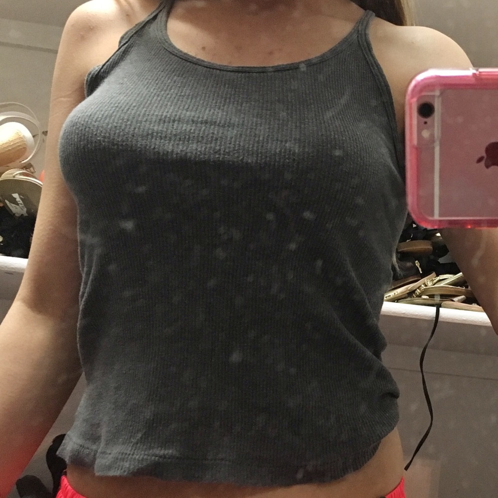 Grey crop top