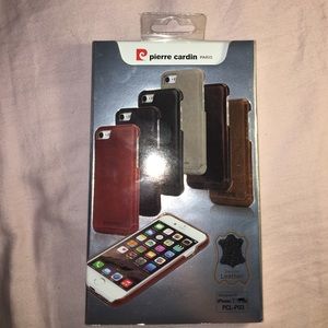 Black new leather iPhone 7 case Pierre Cardin