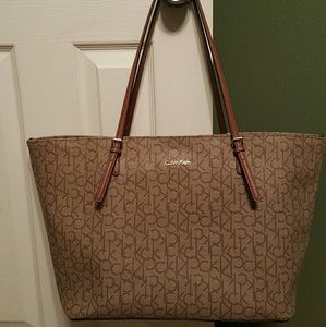 New Calvin Klein Monogram Large Purse
