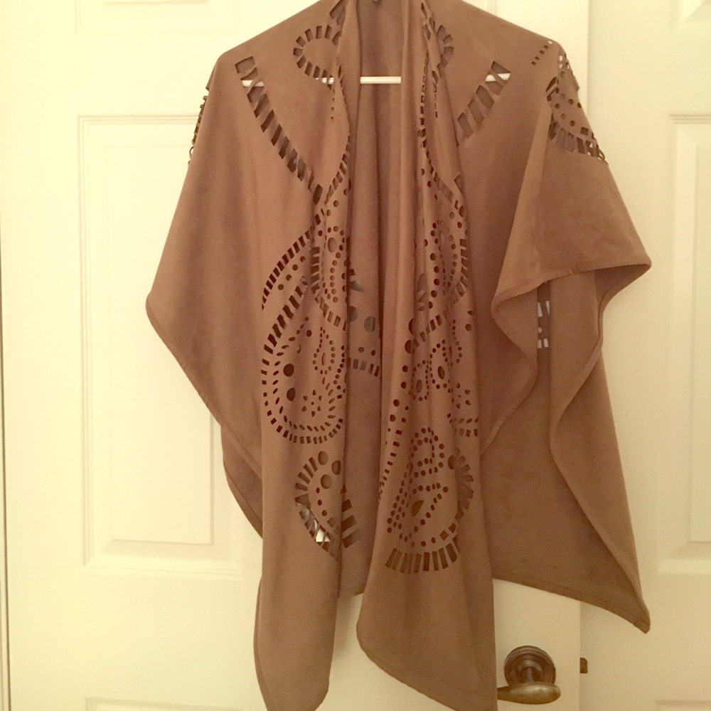 Suede tan cardigan