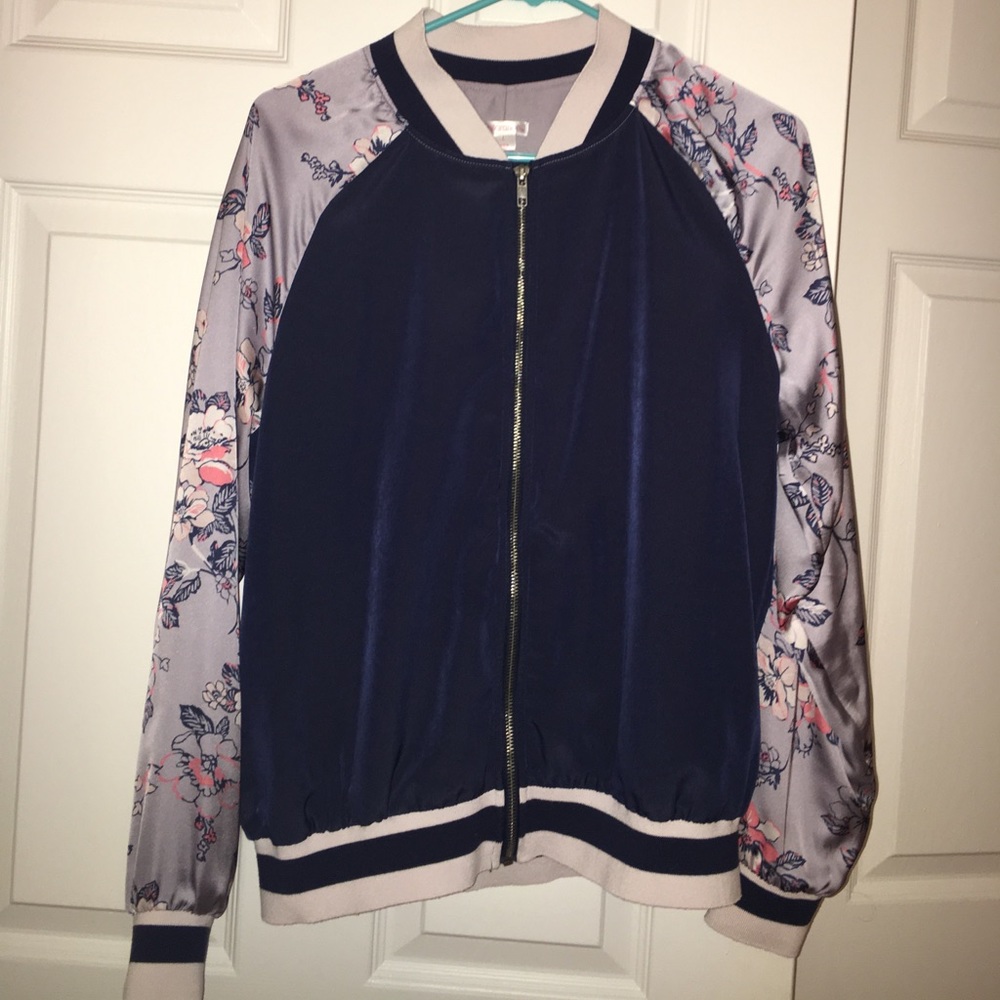 Beautiful silky navy light jacket