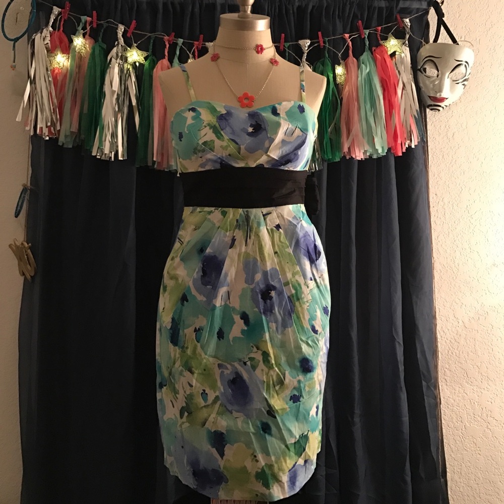 Watercolor Floral Spring Dress