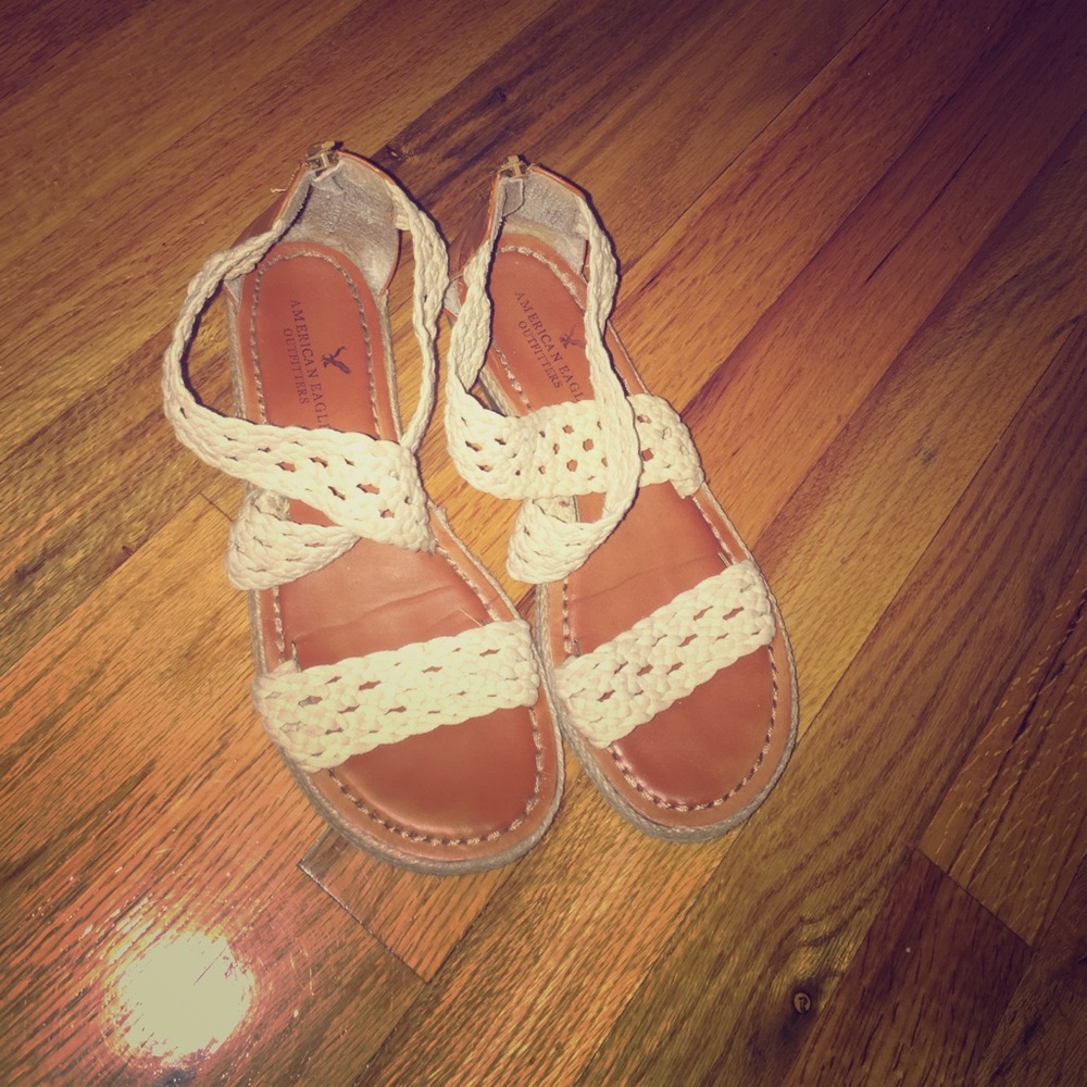American Eagle Crochet Ankle Cross Sandals